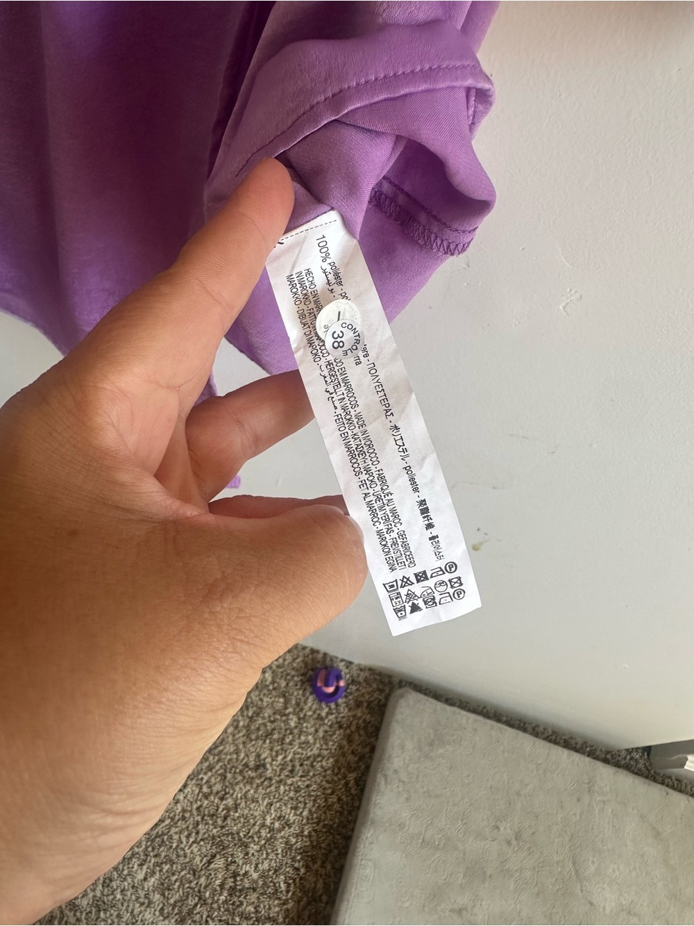 Zara Purple Long Sleeve Mini Dress - Picture 12 of 14